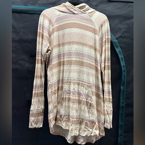 LuLaRoe Beige and Cream Striped Top